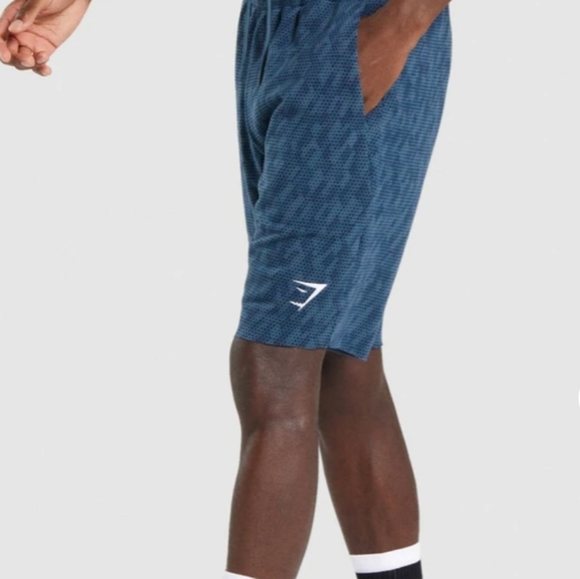 Gymshark | Shorts | Gymshark Critical 9 Shorts In Teal Print | Poshmark